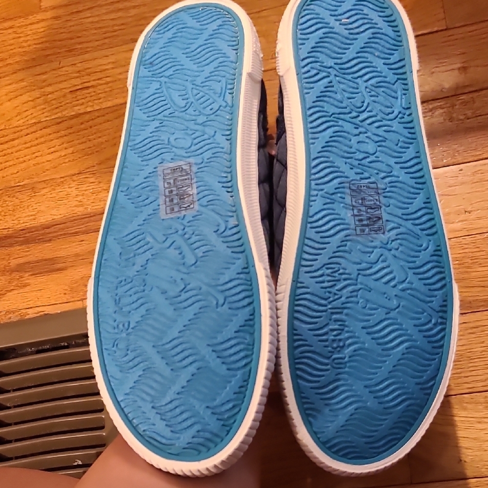 Blowfish Blue Quilted High-Top Sneakers - Picture 6 of 6